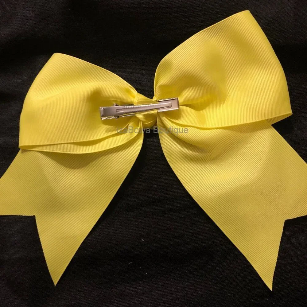 Lemon Yellow Solid Cheer Bow  5B2199   Handmade Boutique